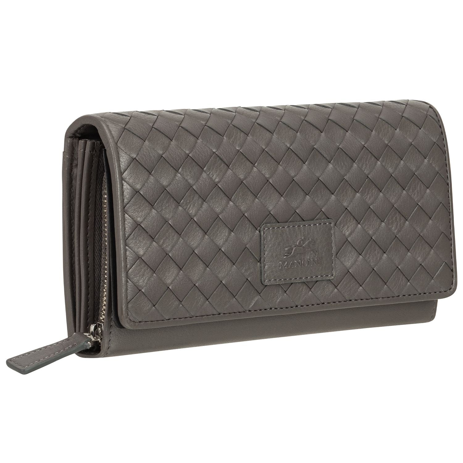 Mancini Wallets Mancini BASKET WEAVE RFID Secure Clutch Wallet