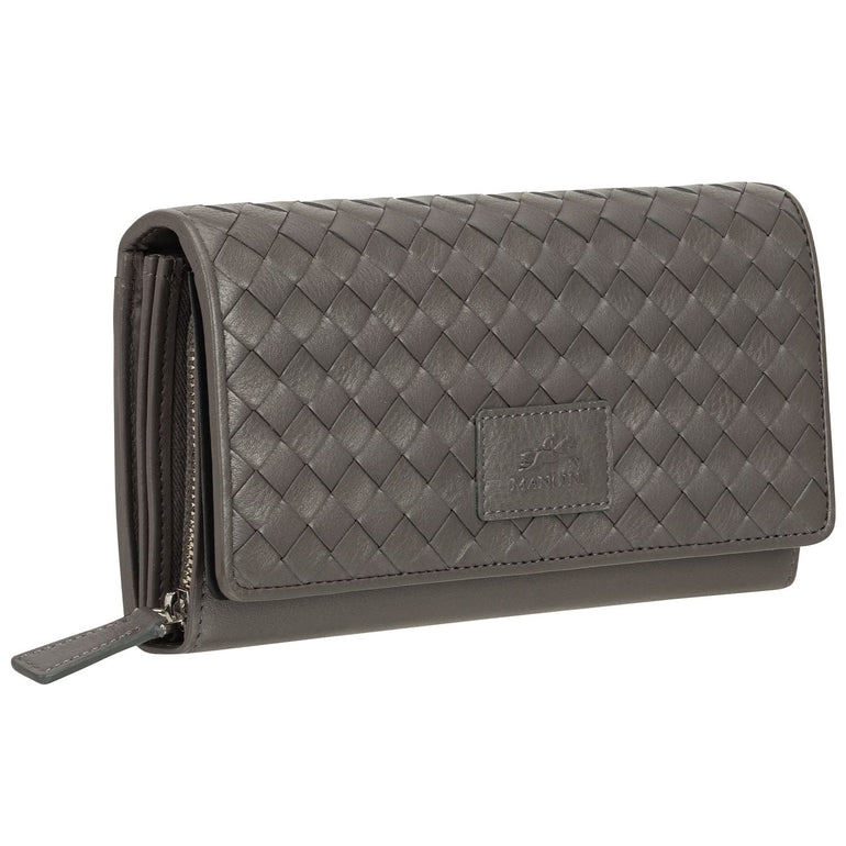 Mancini Wallets Mancini BASKET WEAVE RFID Secure Clutch Wallet