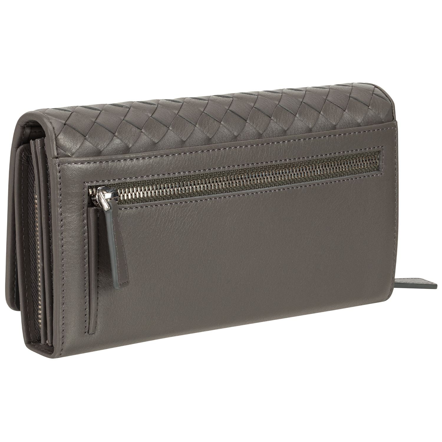 Mancini Wallets Mancini BASKET WEAVE RFID Secure Clutch Wallet