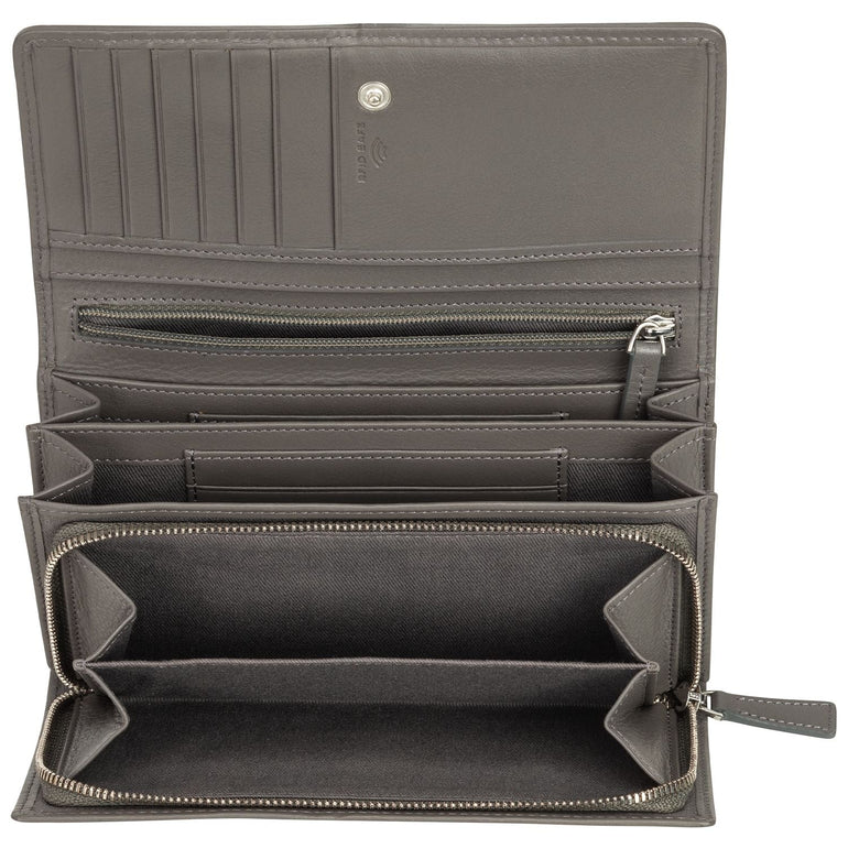 Mancini Wallets Mancini BASKET WEAVE RFID Secure Clutch Wallet