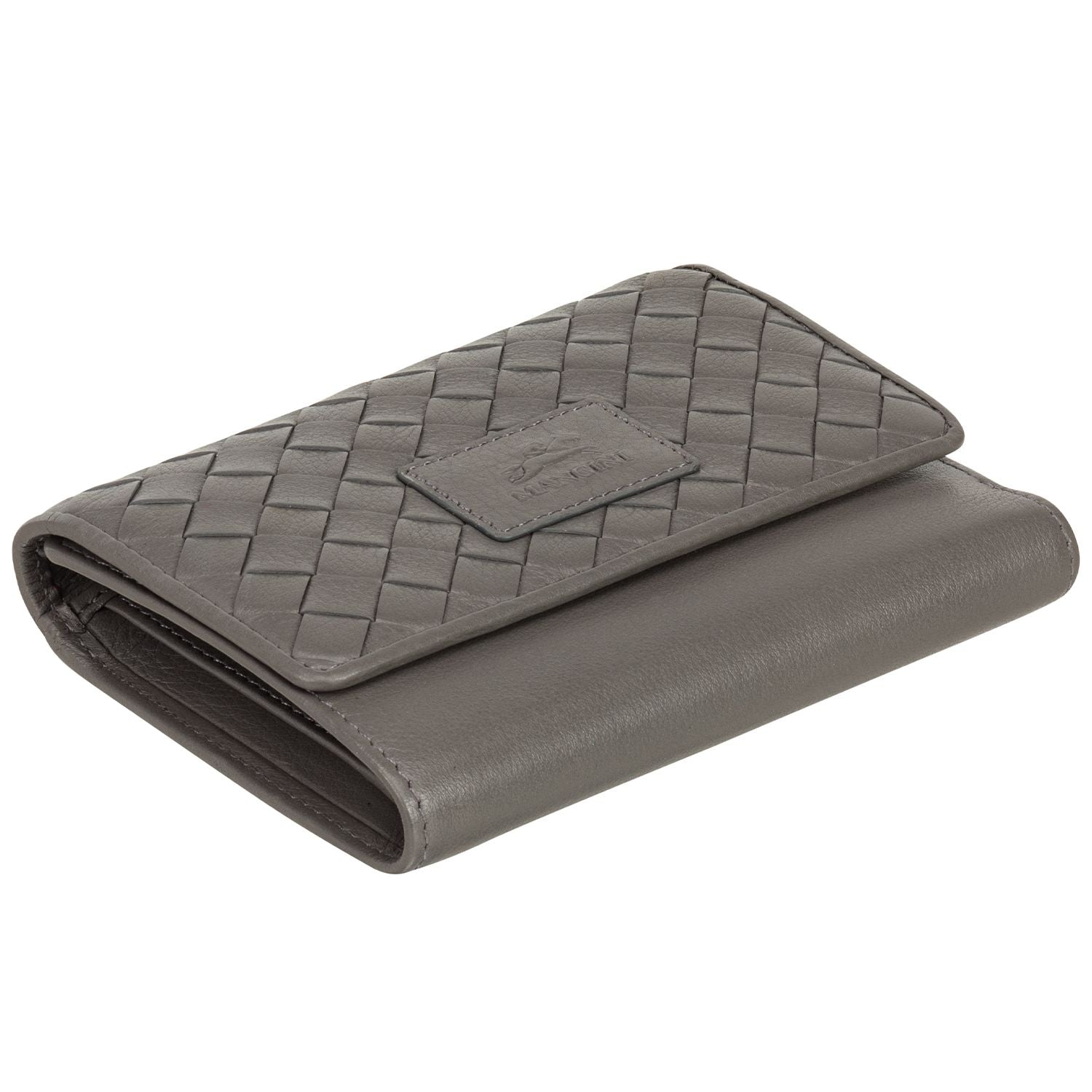 Mancini Wallets Mancini BASKET WEAVE RFID Secure Medium Clutch Wallet