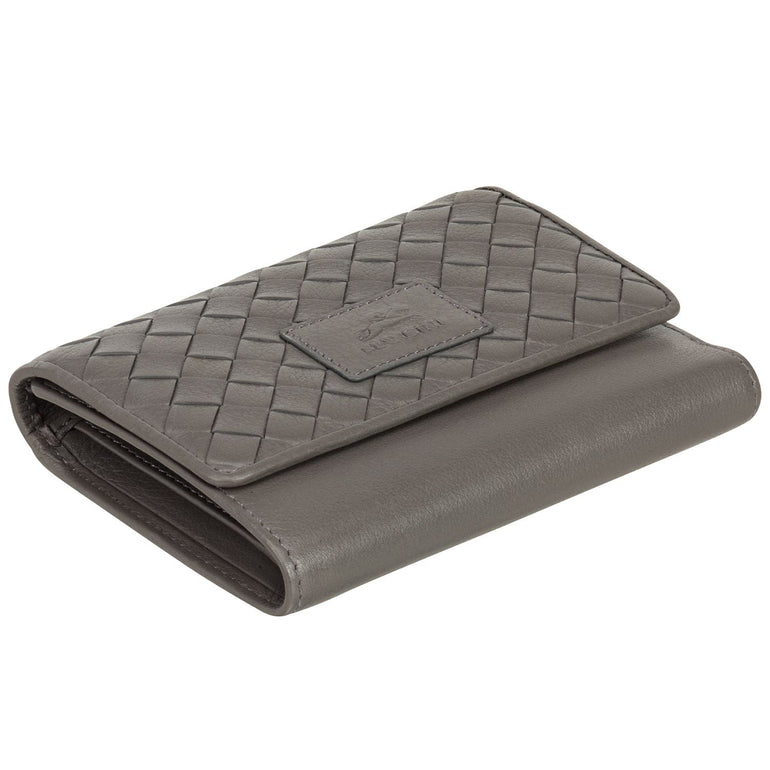 Mancini Wallets Mancini BASKET WEAVE RFID Secure Medium Clutch Wallet