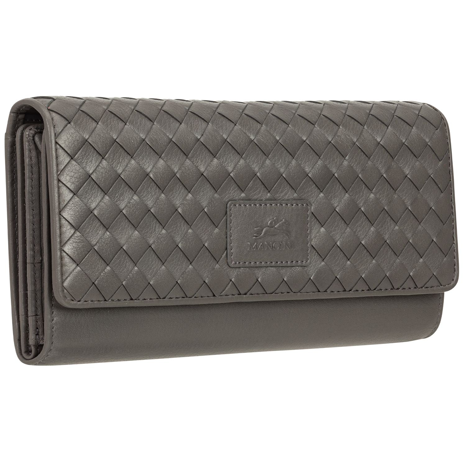 Mancini Wallets Mancini BASKET WEAVE RFID Secure Quadruple Fold Wallet