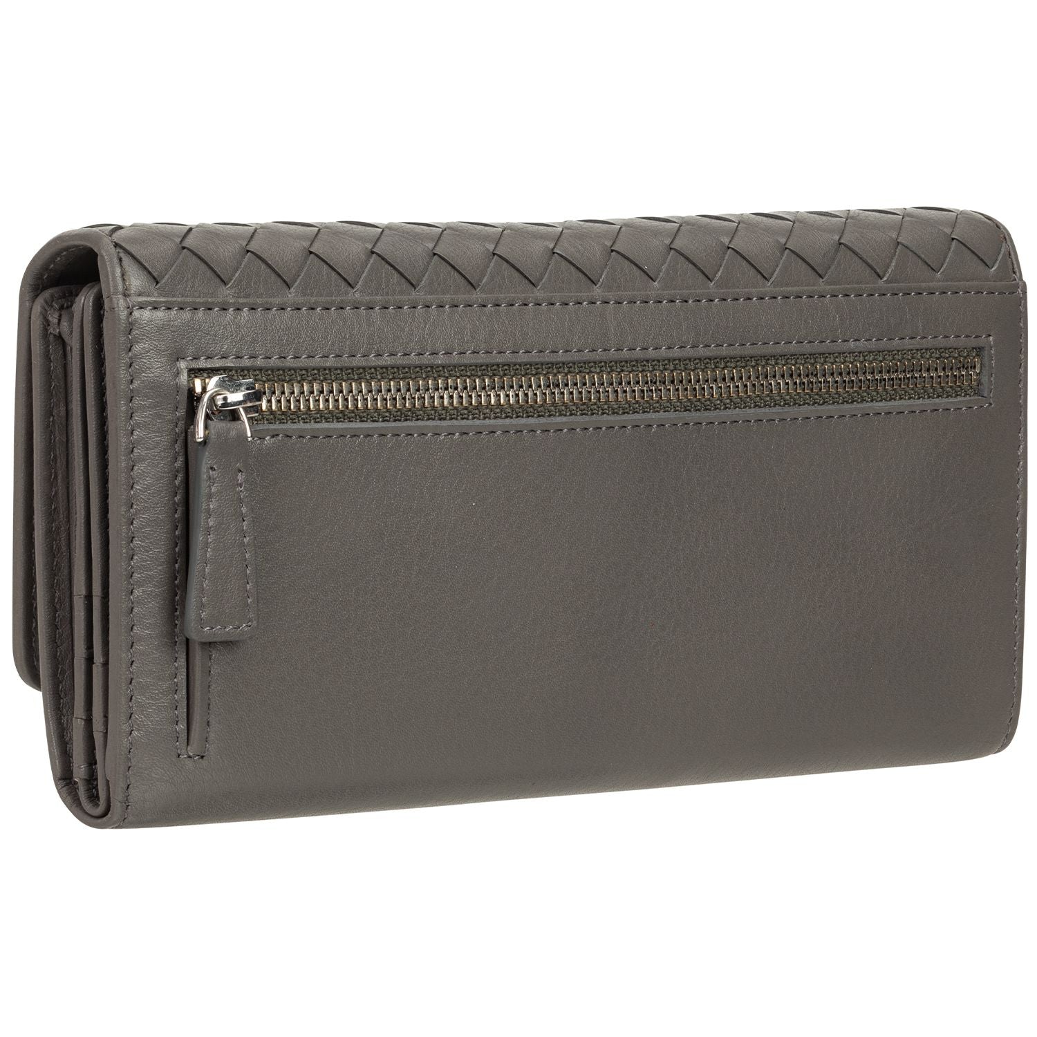 Mancini Wallets Mancini BASKET WEAVE RFID Secure Quadruple Fold Wallet