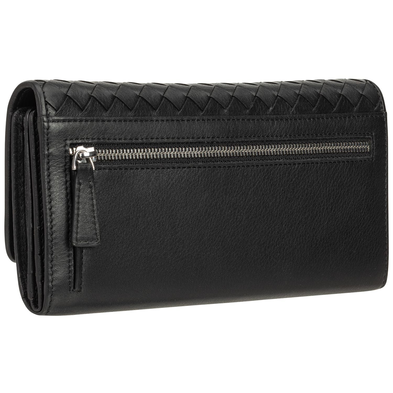 Mancini Wallets Mancini BASKET WEAVE RFID Secure Quadruple Fold Wallet