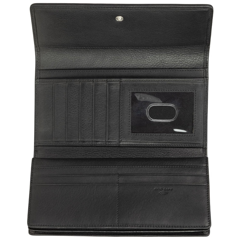 Mancini Wallets Mancini BASKET WEAVE RFID Secure Quadruple Fold Wallet