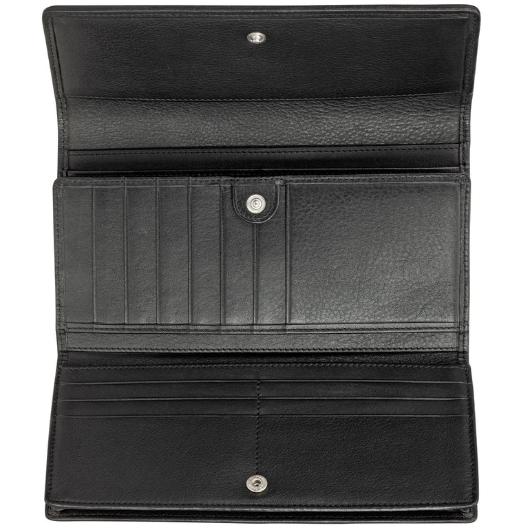 Mancini Wallets Mancini BASKET WEAVE RFID Secure Quadruple Fold Wallet