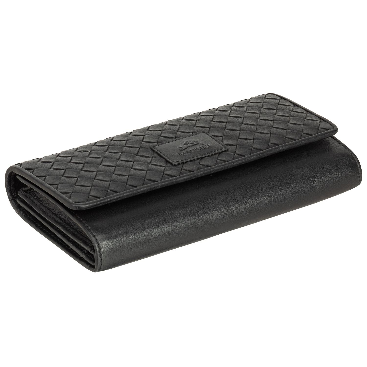 Mancini Wallets Mancini BASKET WEAVE RFID Secure Quadruple Fold Wallet