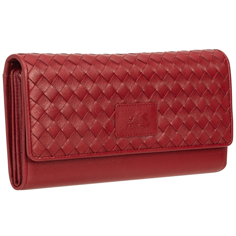 Mancini Wallets Mancini BASKET WEAVE RFID Secure Quadruple Fold Wallet