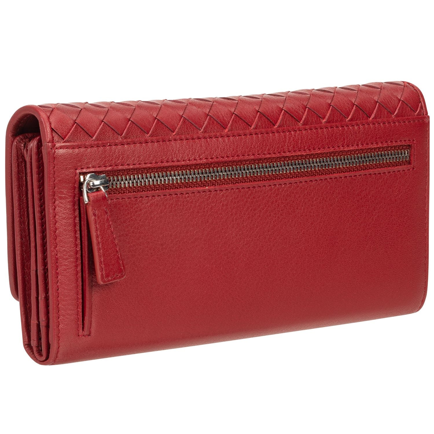 Mancini Wallets Mancini BASKET WEAVE RFID Secure Quadruple Fold Wallet