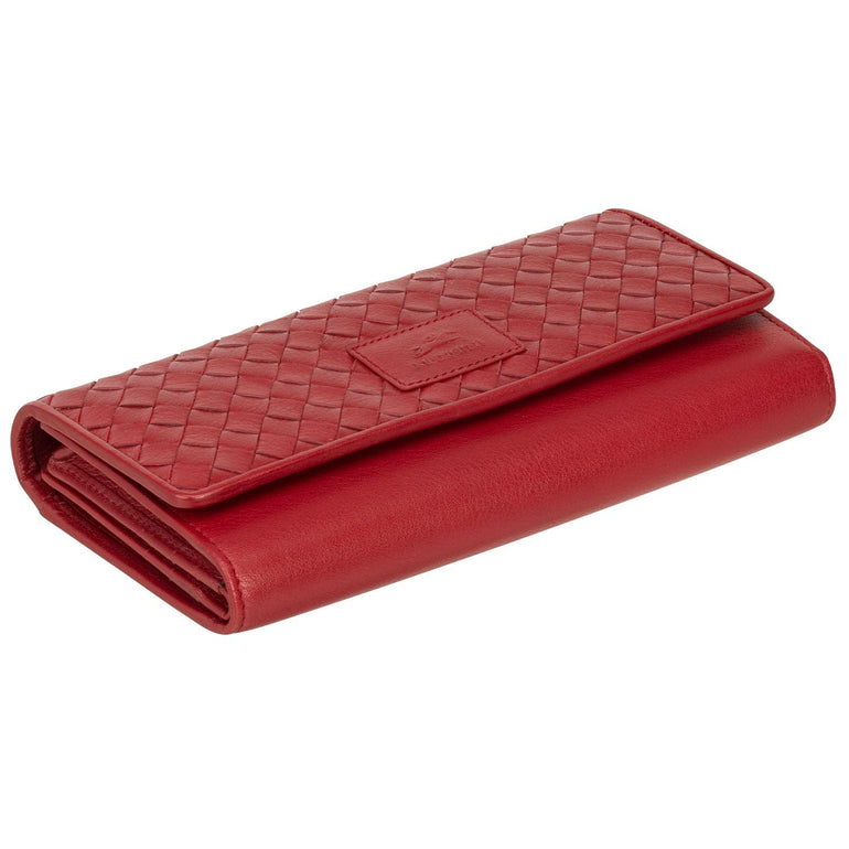 Mancini Wallets Mancini BASKET WEAVE RFID Secure Quadruple Fold Wallet