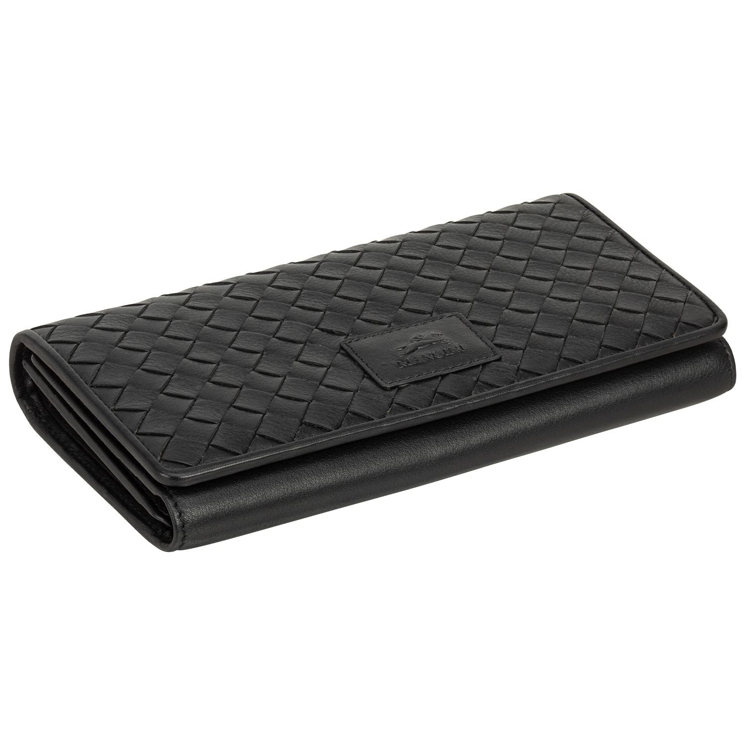 Mancini Wallets Mancini BASKET WEAVE RFID Secure Trifold Wallet