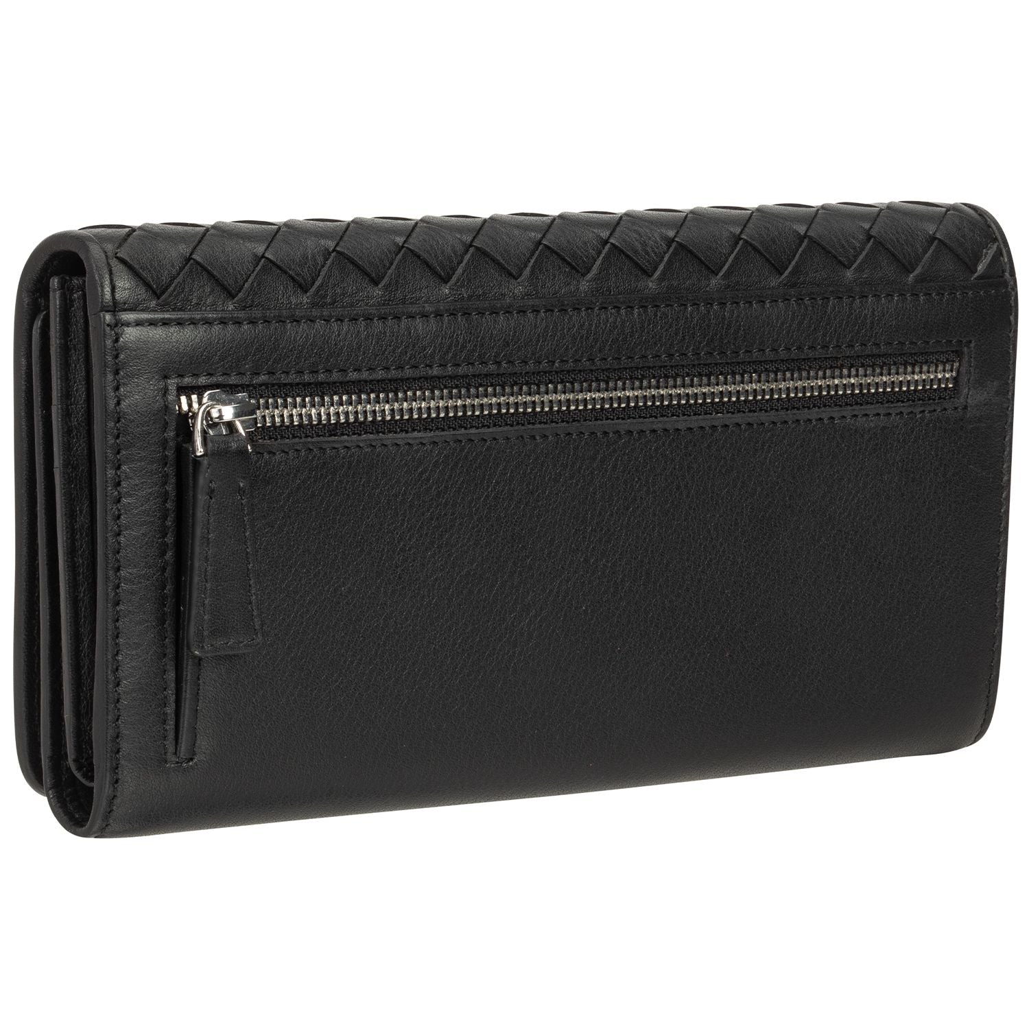 Mancini Wallets Mancini BASKET WEAVE RFID Secure Trifold Wallet