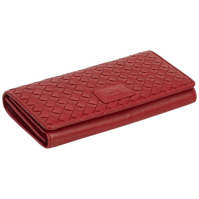 Mancini Wallets Mancini BASKET WEAVE RFID Secure Trifold Wallet