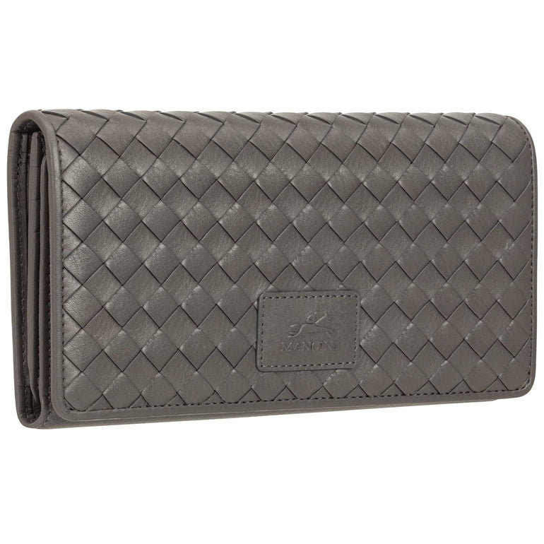 Mancini Wallets Mancini BASKET WEAVE RFID Secure Trifold Wallet