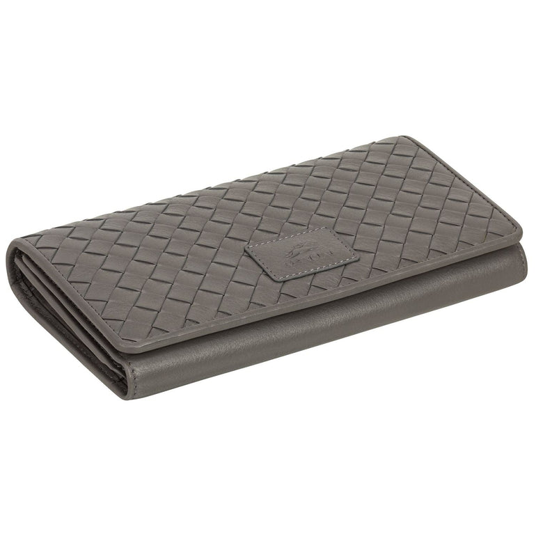 Mancini Wallets Mancini BASKET WEAVE RFID Secure Trifold Wallet