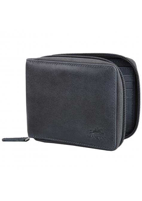 Mancini Wallets Mancini BELLAGIO Zippered RFID Billfold With Removable Passcase