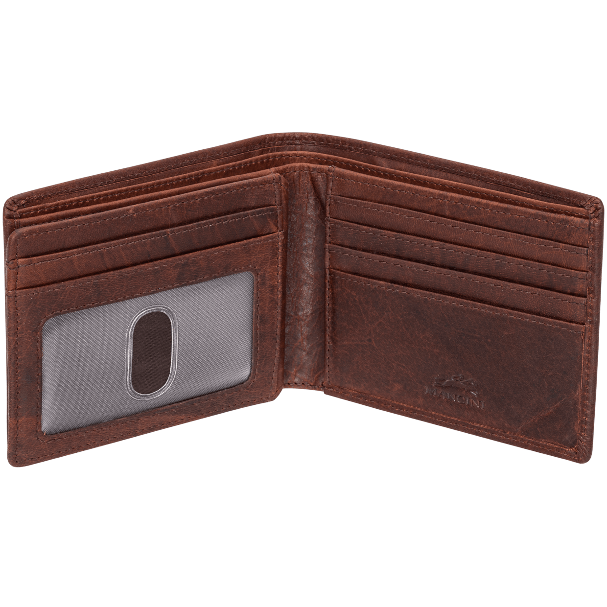 Mancini Wallets Mancini BUFFALO RFID Secure Center Wing Billfold