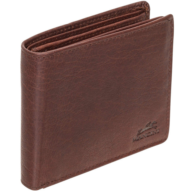 Mancini Wallets Mancini BUFFALO RFID Secure Center Wing Wallet with Coin Pocket