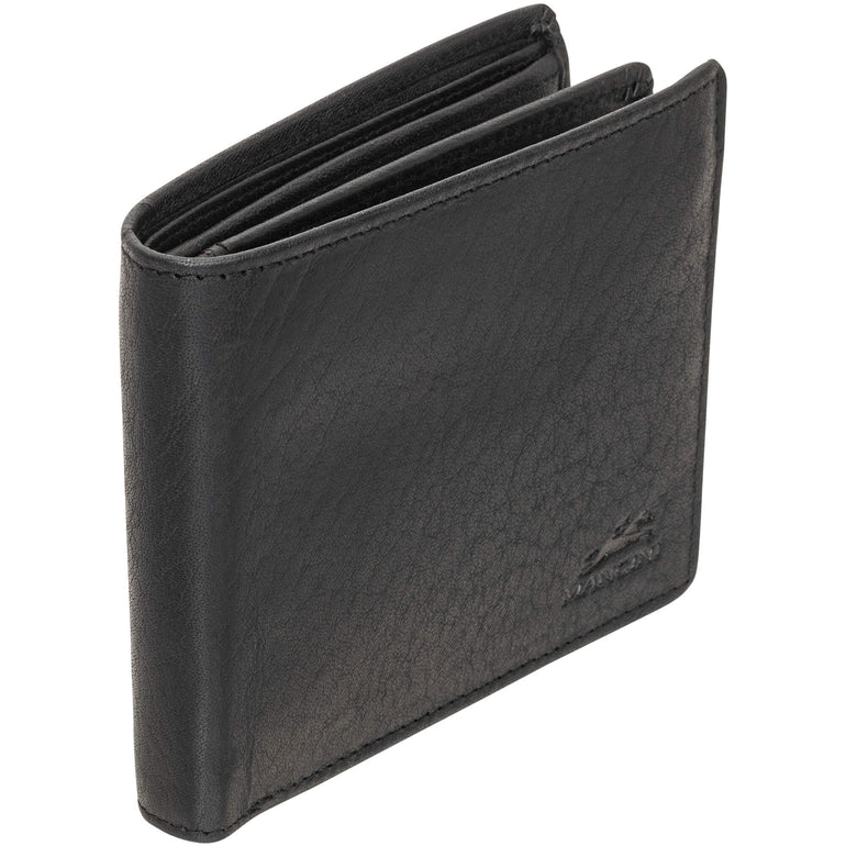 Mancini Wallets Mancini BUFFALO RFID Secure Center Wing Wallet with Coin Pocket