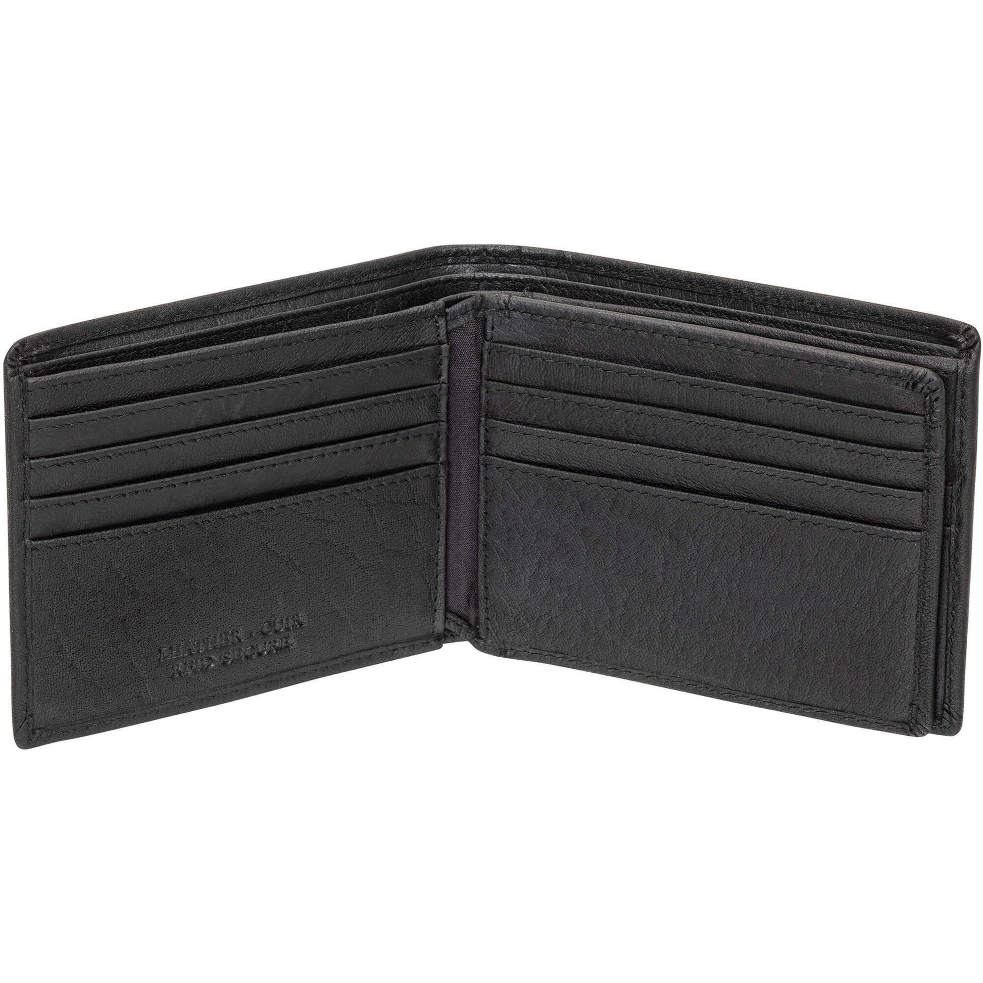 Mancini Wallets Mancini BUFFALO RFID Secure Center Wing Wallet with Coin Pocket