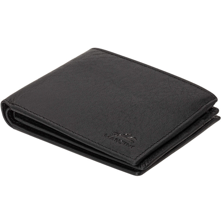 Mancini Wallets Mancini BUFFALO RFID Secure Center Wing Wallet with Coin Pocket