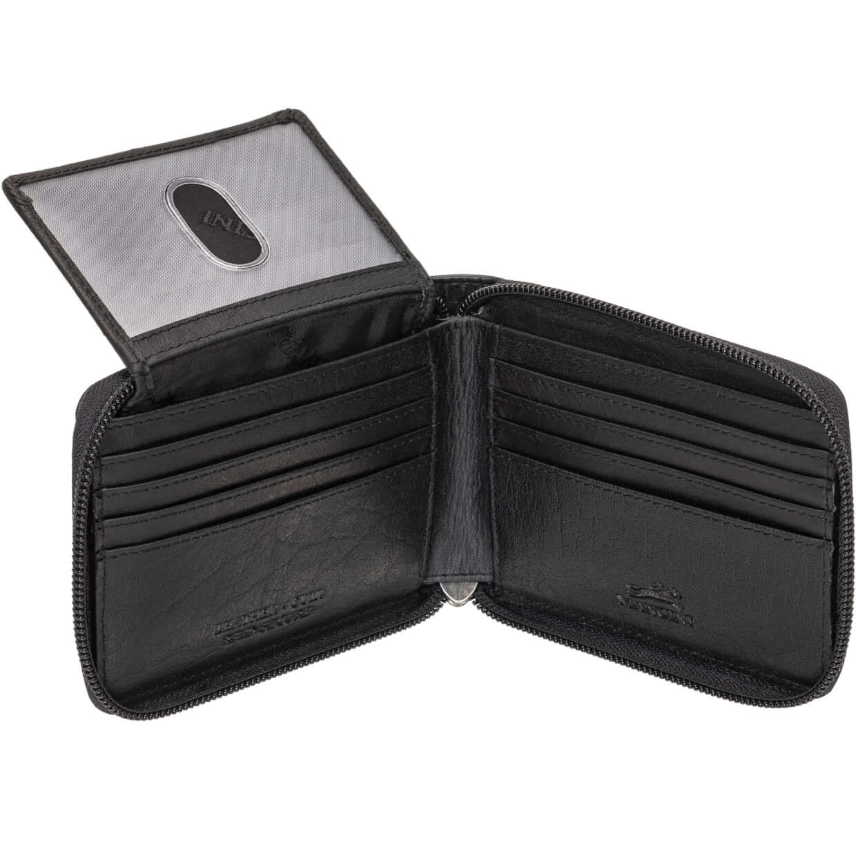 Mancini Wallets Mancini BUFFALO RFID Secure Zippered Billfold with Removable Passcase