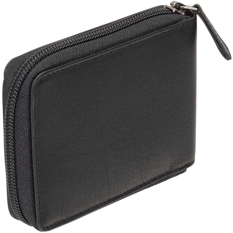 Mancini Wallets Mancini BUFFALO RFID Secure Zippered Billfold with Removable Passcase