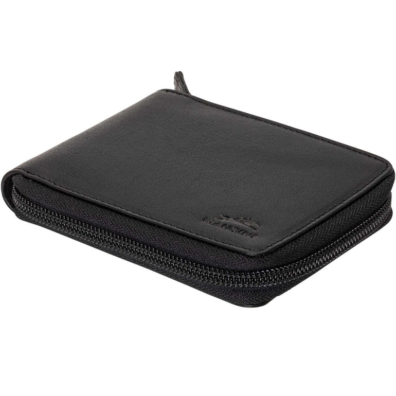 Mancini Wallets Mancini BUFFALO RFID Secure Zippered Billfold with Removable Passcase
