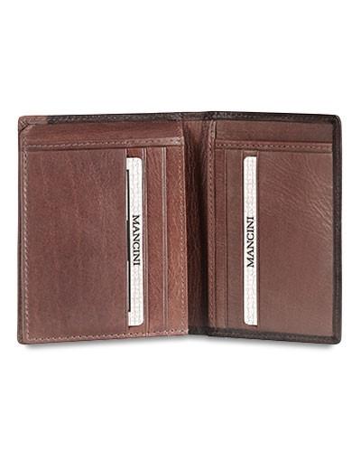 Mancini Wallets Mancini CASABLANCA Collection Men’s Unique Vertical Wing Wallet (RFID Secure)