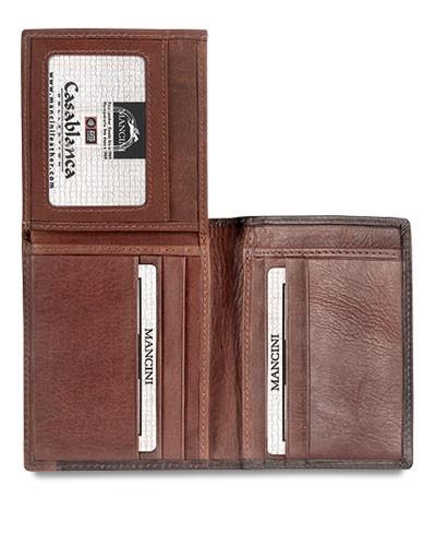 Mancini Wallets Mancini CASABLANCA Collection Men’s Unique Vertical Wing Wallet (RFID Secure)