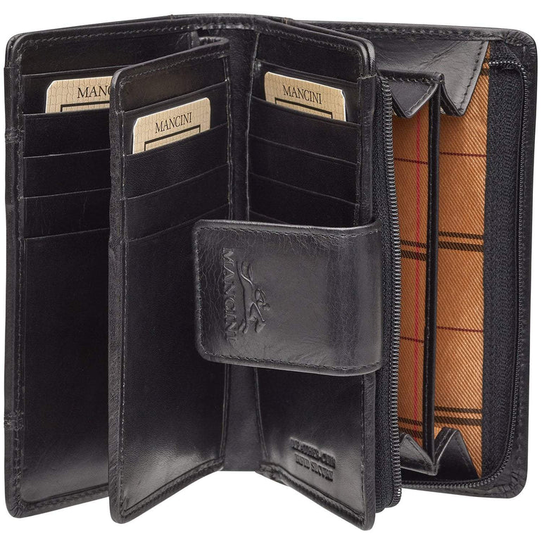 Mancini Wallets Mancini CASABLANCA Ladies' RFID Secure Medium Clutch Wallet