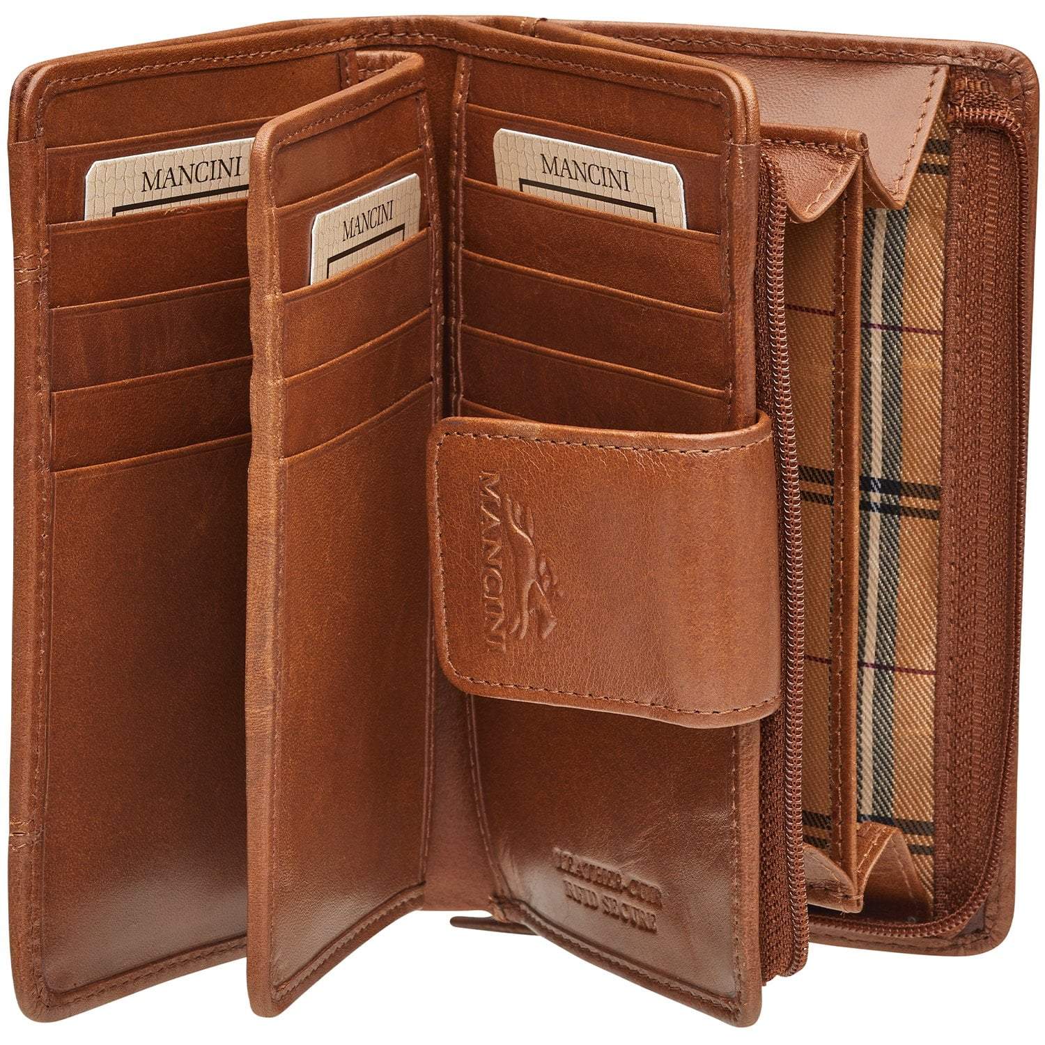 Mancini Wallets Mancini CASABLANCA Ladies' RFID Secure Medium Clutch Wallet