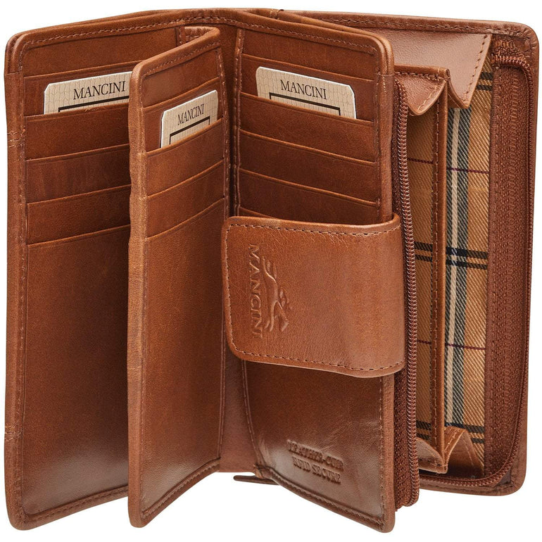 Mancini Wallets Mancini CASABLANCA Ladies' RFID Secure Medium Clutch Wallet