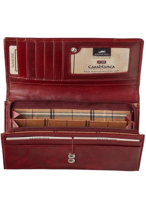 Mancini Wallets Mancini CASABLANCA Ladies' RFID Secure Medium Clutch Wallet