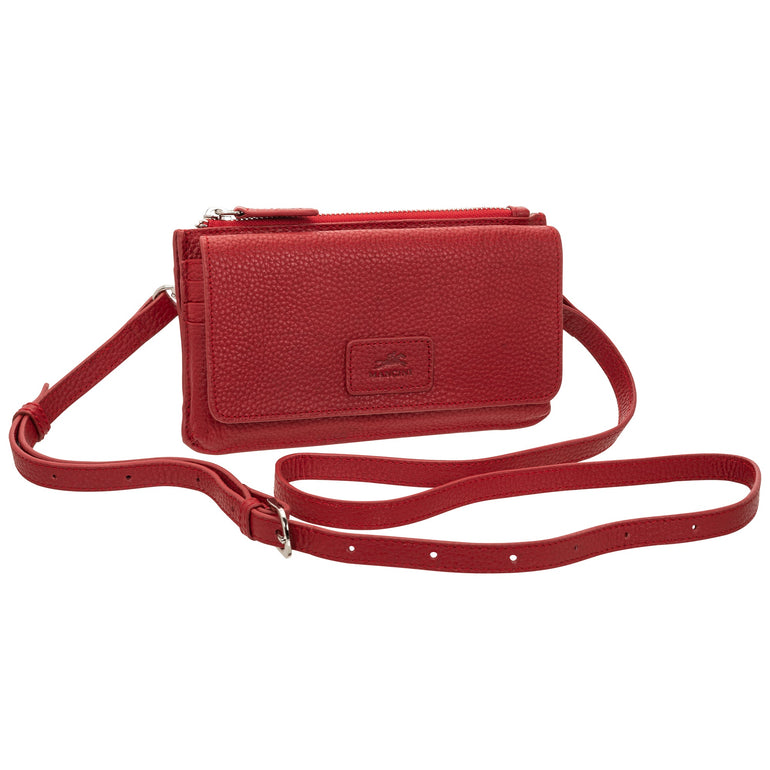 Mancini Wallets Mancini Pebbled Ladies RFID Crossbody Wallet