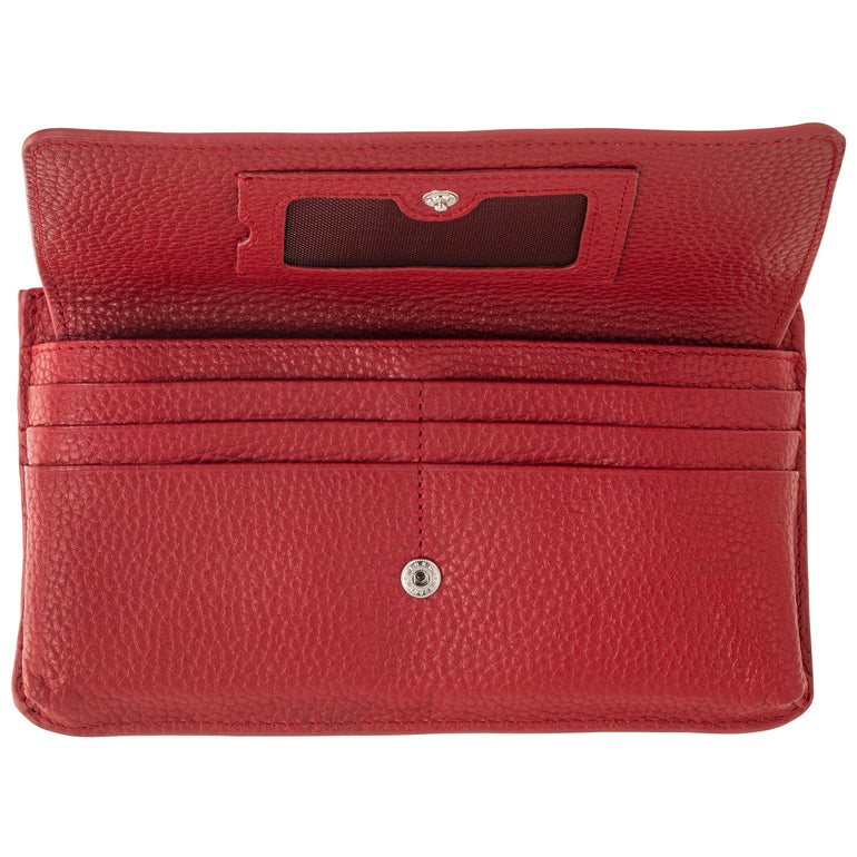 Mancini Wallets Mancini Pebbled Ladies RFID Crossbody Wallet