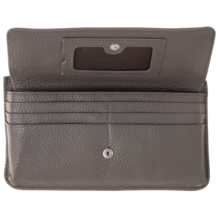 Mancini Wallets Mancini Pebbled Ladies RFID Crossbody Wallet