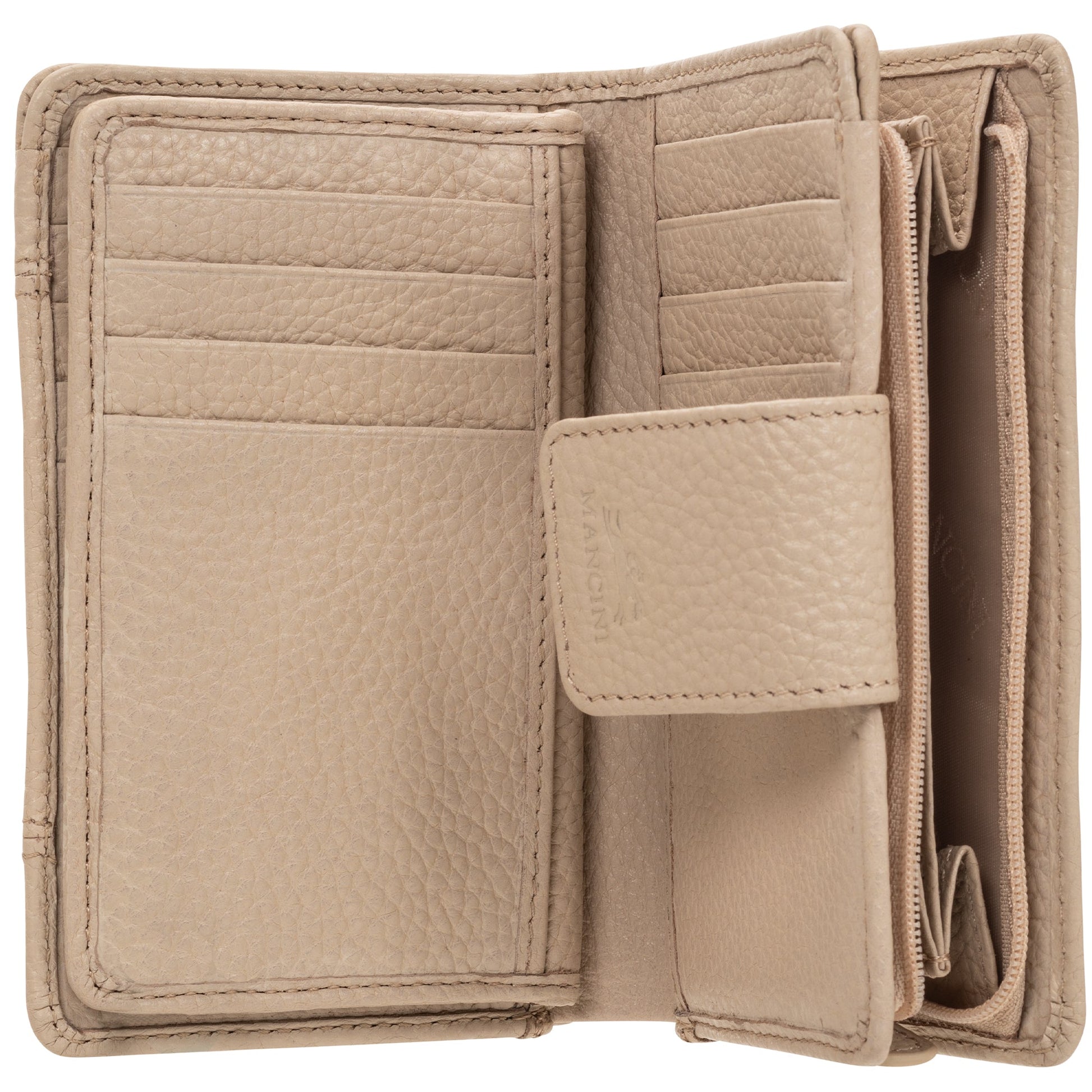 Mancini Wallets Mancini Pebbled Ladies’ RFID Medium Clutch Wallet