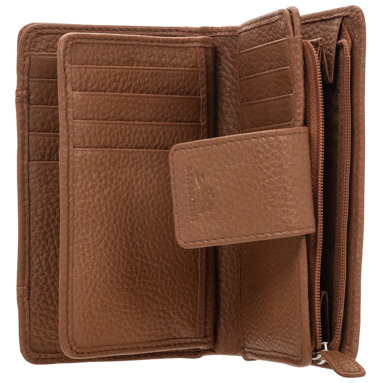 Mancini Wallets Mancini Pebbled Ladies’ RFID Medium Clutch Wallet
