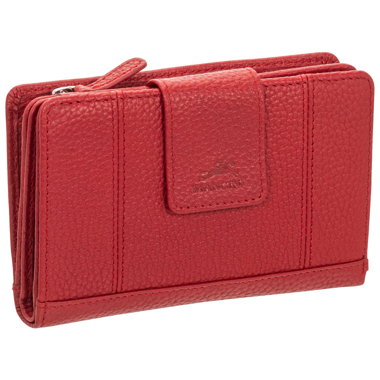Mancini Wallets Mancini Pebbled Ladies’ RFID Medium Clutch Wallet