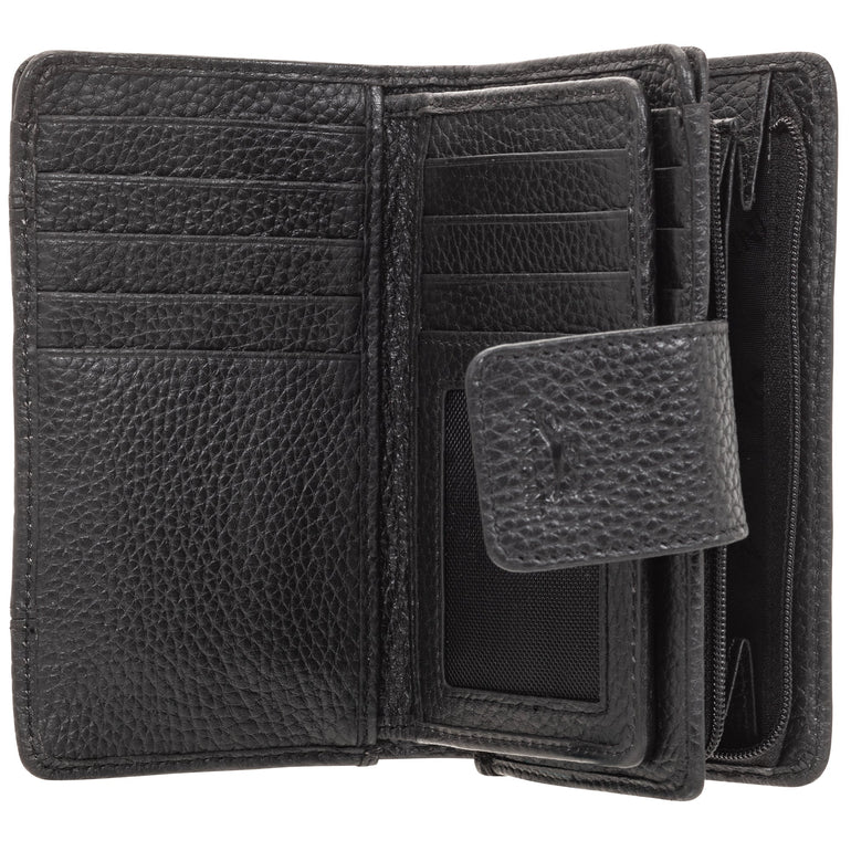 Mancini Wallets Mancini Pebbled Ladies’ RFID Medium Clutch Wallet