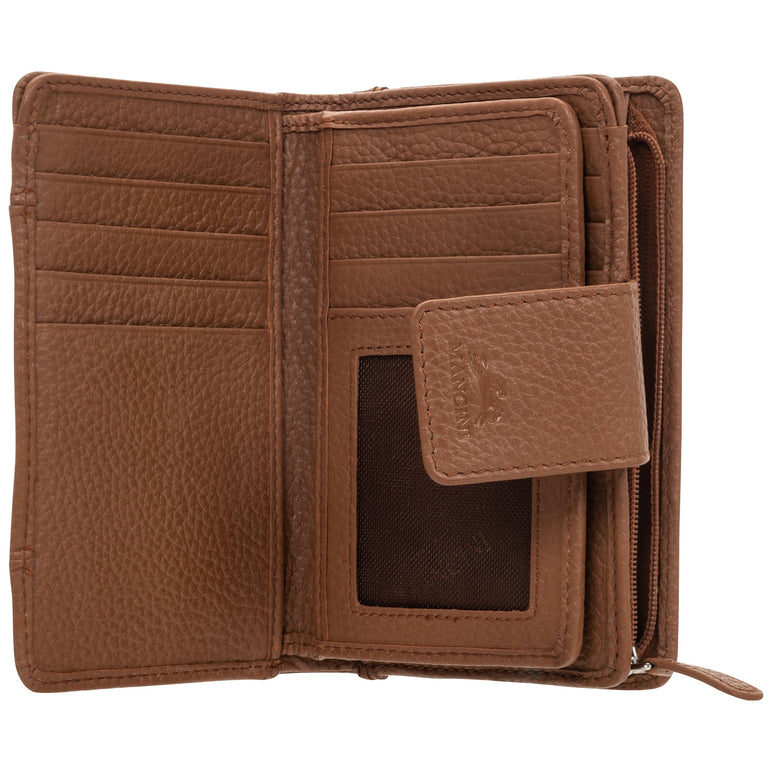 Mancini Wallets Mancini Pebbled Ladies’ RFID Medium Clutch Wallet