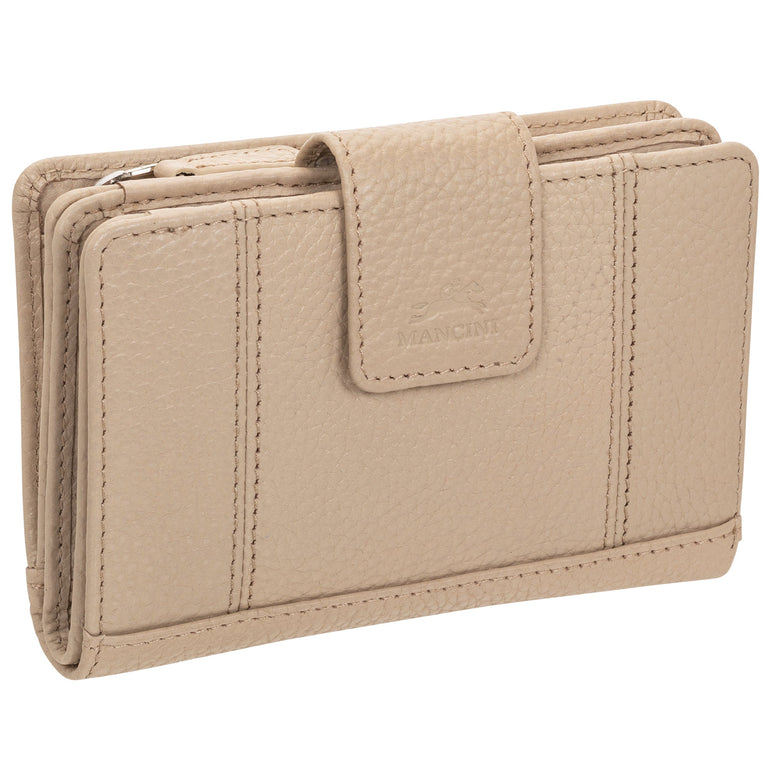 Mancini Wallets Mancini Pebbled Ladies’ RFID Medium Clutch Wallet