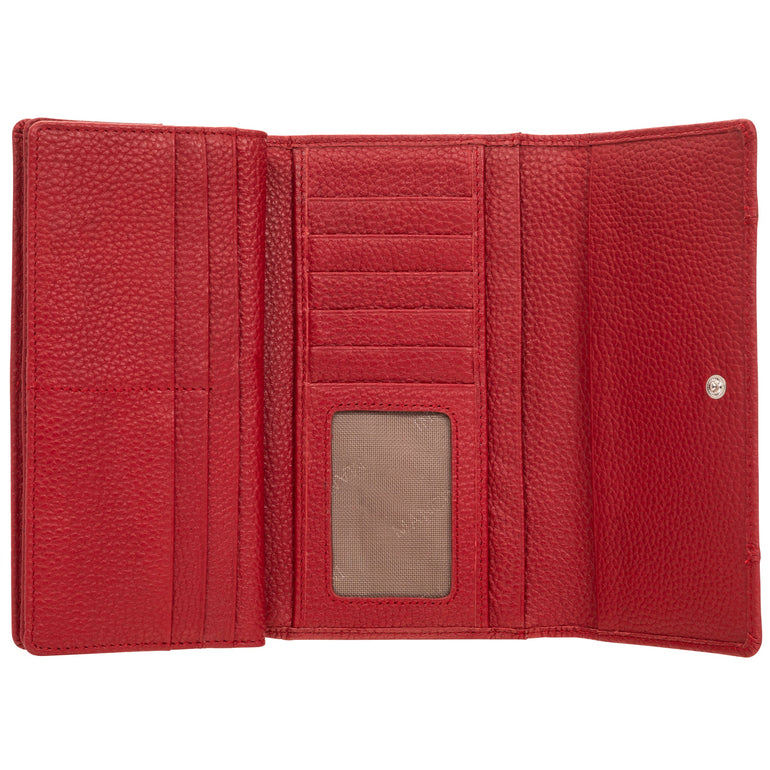 Mancini Wallets Mancini Pebbled Ladies’ RFID Trifold Wallet