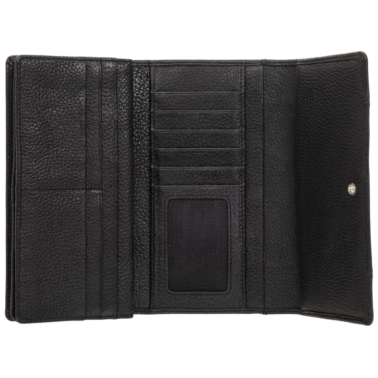 Mancini Wallets Mancini Pebbled Ladies’ RFID Trifold Wallet