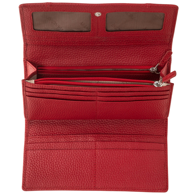 Mancini Wallets Mancini Pebbled Ladies' RFID Trifold Wallet