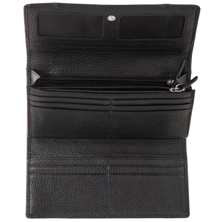 Mancini Wallets Mancini Pebbled Ladies' RFID Trifold Wallet