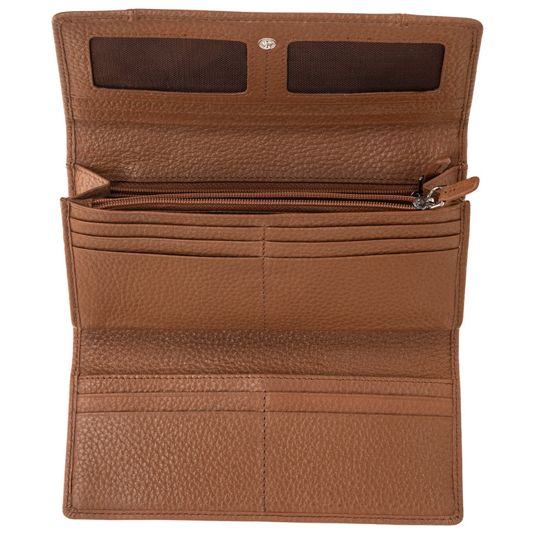 Mancini Wallets Mancini Pebbled Ladies' RFID Trifold Wallet