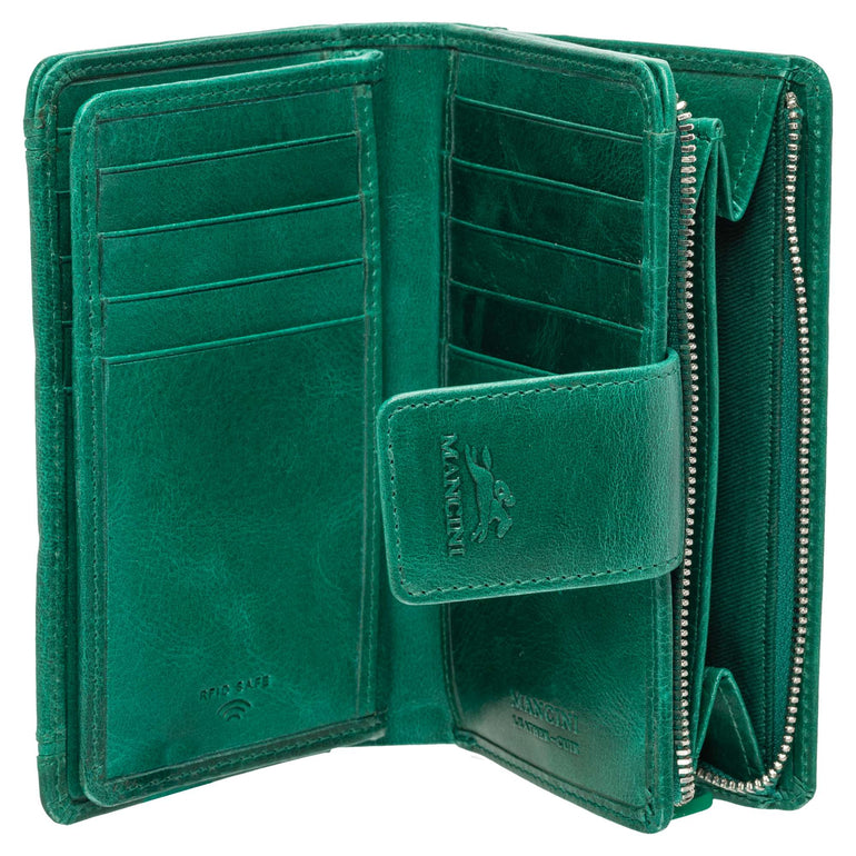 Mancini Wallets Mancini South Beach RFID Secure Medium Clutch Wallet